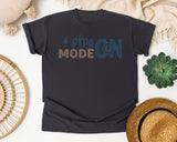 Papa Mode On Grey graphic tee in Graphite
