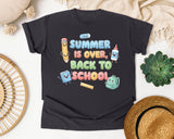 Summer Is Over Back To School graphic tee in Graphite