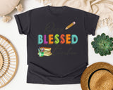 One Blessed Teacher graphic tee in Graphite