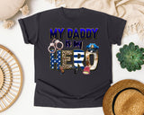 My Daddy Is My Hero Grey 2 graphic tee in Graphite