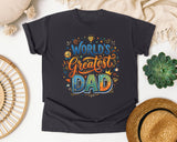 World's Greatest Dad Grey 3 graphic tee in Graphite