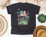 Flag With Wildflowers graphic tee in Graphite