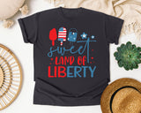 Sweet Land Of Liberty Red graphic tee in Graphite