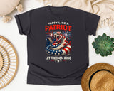 Party Like A Patriot Let Freedom Ring graphic tee in Graphite