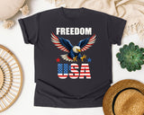 Freedom USA White graphic tee in Graphite