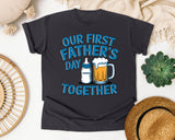 Our First Father's Day Together Grey graphic tee in Graphite