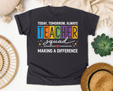 Today Tomorrow Always Teacher Squad graphic tee in Graphite