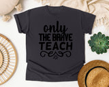 Only The Brave Teach Bold graphic tee in Graphite