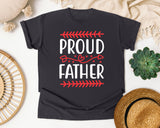 Proud Father White 3 graphic tee in Graphite