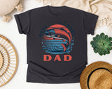 Reel Cool Dad Grey graphic tee in Graphite
