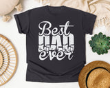 Best Dad Ever White 5 graphic tee in Graphite