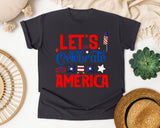 Let's Celebrate America graphic tee in Graphite