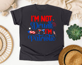 I'm Not Drunk I'm Patriotic Blue graphic tee in Graphite
