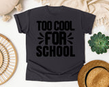 Too Cool For School graphic tee in Graphite
