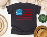 Star Spangled Banner Flag graphic tee in Graphite