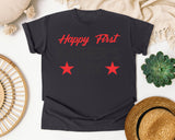 Happy First Father's Day Grey 2 graphic tee in Graphite