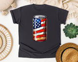 American Flag Soda Can graphic tee in Graphite