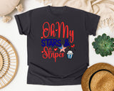 Oh My Stars And Stripes graphic tee in Graphite