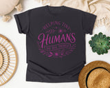 Helping Tiny Humans Do Big Things Floral graphic tee in Graphite
