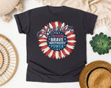 American Freedom Brave Independence Power graphic tee in Graphite