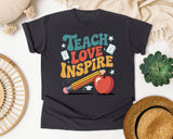 Teach Love Inspire Orange graphic tee in Graphite