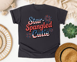 Star Spangled Cutie Grey graphic tee in Graphite