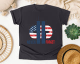 Never Forget White 2 graphic tee in Graphite