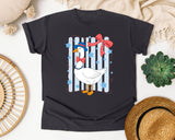Patriotic Goose Bow graphic tee in Graphite