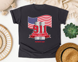 We Will Never Forget Patriot Day Red graphic tee in Graphite