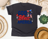 God Bless America Navy graphic tee in Graphite