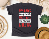 My Dad's My Best Mate Red graphic tee in Graphite