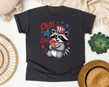 Chill The 4 Out Grey graphic tee in Graphite