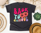 Back To School Hearts graphic tee in Graphite