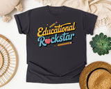 Educational Rockstar Black graphic tee in Graphite