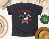 Stars Stripes And Sea Tides Grey 2 graphic tee in Graphite