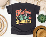 Teacher Of Tiny Humans Retro graphic tee in Graphite