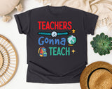 Teachers Gonna Teach Globe graphic tee in Graphite