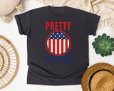 Pretty And Patriotic graphic tee in Graphite