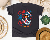 Chill The 4 Out Grey 2 graphic tee in Graphite
