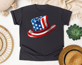 Uncle Sam Top Hat Red graphic tee in Graphite