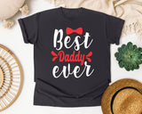 Best Daddy Ever White 4 graphic tee in Graphite