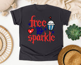 Free To Sparkle Red 2 graphic tee in Graphite