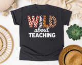 Wild About Teaching graphic tee in Graphite