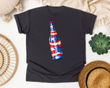 Patriotic Beer Bottle graphic tee in Graphite