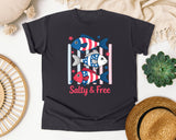 Salty And Free graphic tee in Graphite
