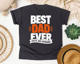 Best Dad Ever Facts Not Opinions White graphic tee in Graphite