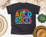Learning ABCD Rocks graphic tee in Graphite