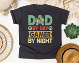 Dad By Day Gamer By Night Grey graphic tee in Graphite