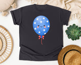 Patriotic Star Balloon graphic tee in Graphite