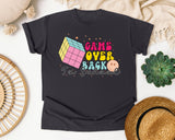 Game Over Back To School graphic tee in Graphite